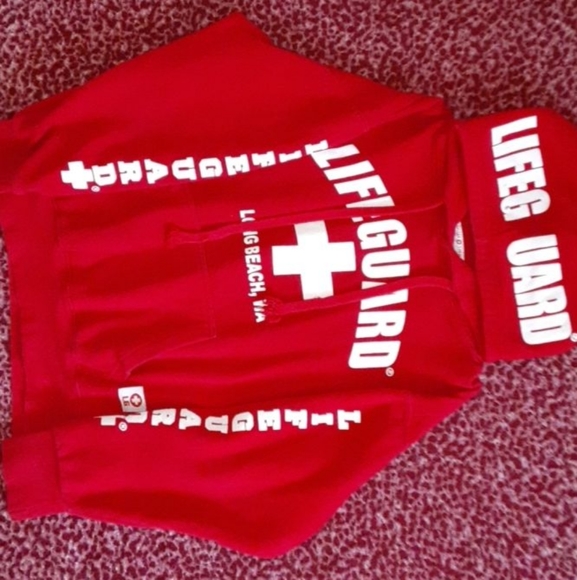 Red lifeguard hoodie - Picture 2 of 2